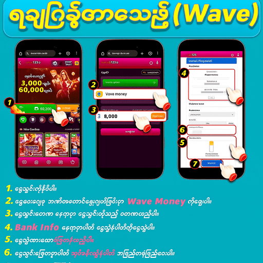 wave ငွေသွင်းနည်း 